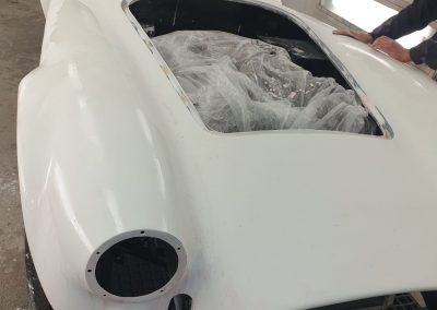 Replica Cobra build being painted with base coat